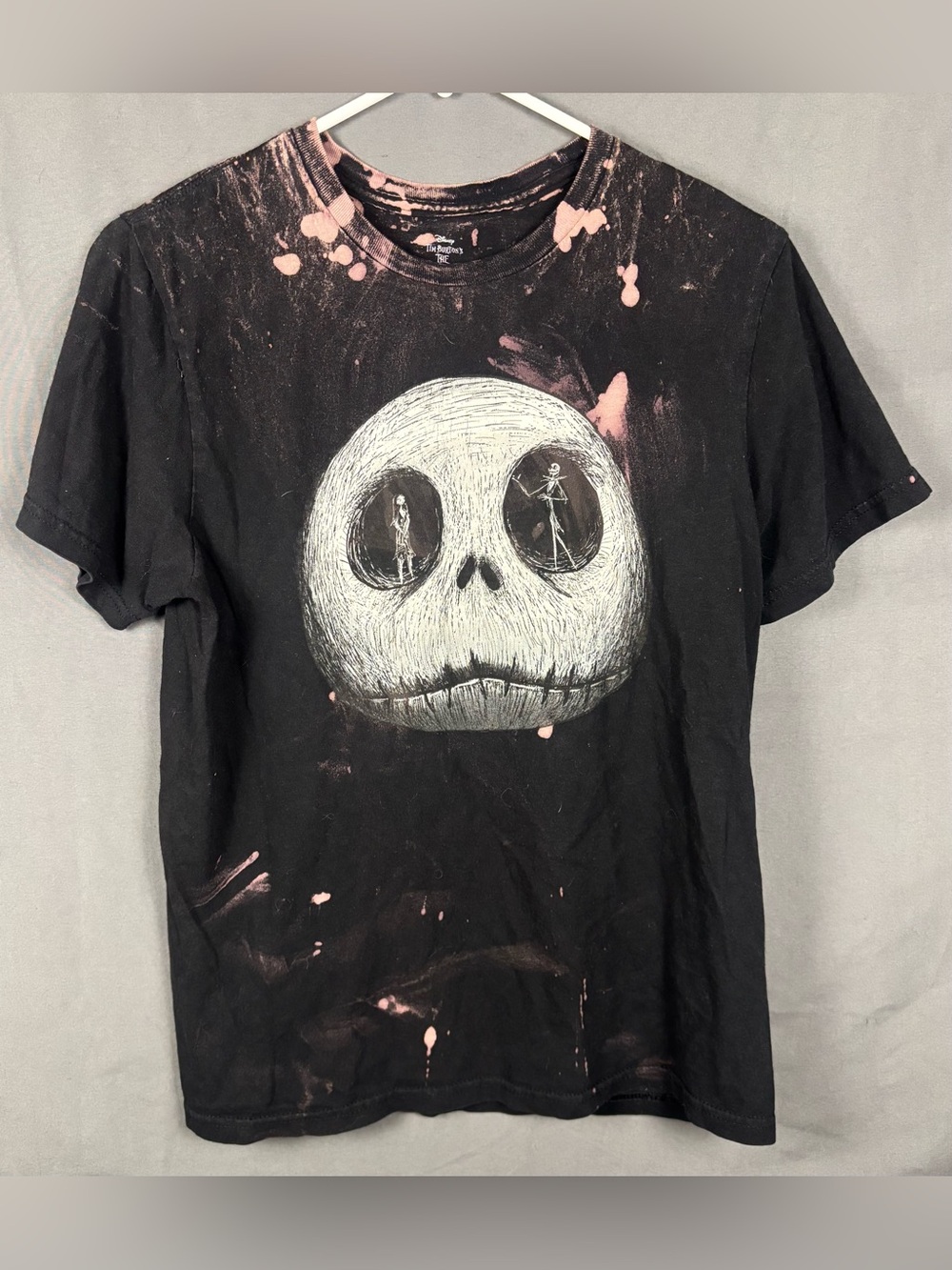 Disney - The Nightmare Before Christmas | Short Sleeve | Pink Bleach Splatter